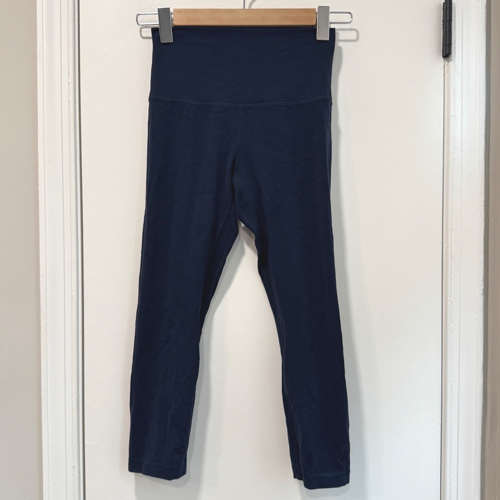 Lululemon‎ Align High-Rise Crop 21 Navy Blue Leggings W6BGDS Womens Size 4